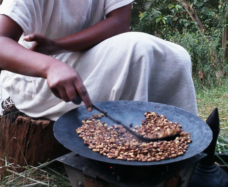 Roasting coffee