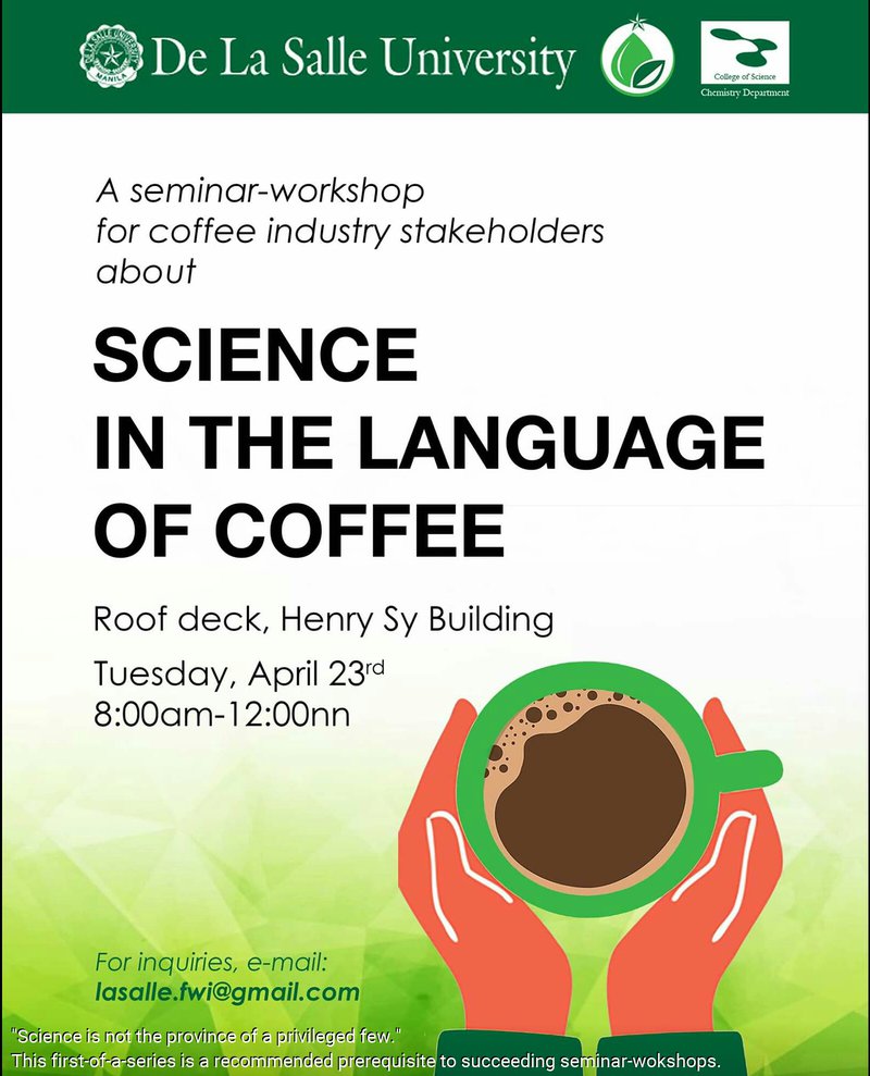 Coffee science meet up, De La Salle University, Philippines